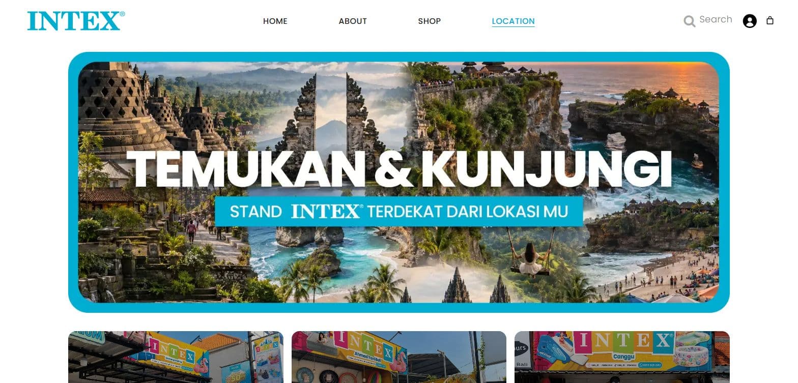 Intex Indonesia — Halaman lokasi toko
